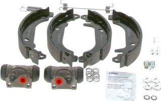 BOSCH 0 204 113 573 - Комплект тормозных колодок, барабанные unicars.by