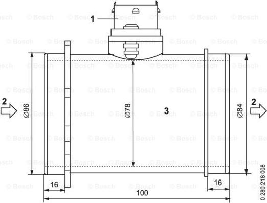 BOSCH 0 280 218 089 - Датчик потока, массы воздуха unicars.by