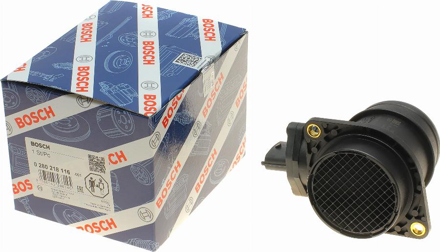 BOSCH 0 280 218 116 - Датчик потока, массы воздуха unicars.by