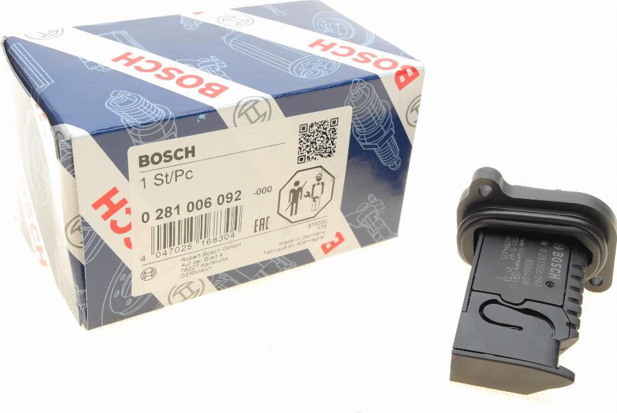 BOSCH 0 281 006 092 - Датчик потока, массы воздуха unicars.by