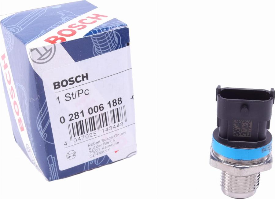 BOSCH 0 281 006 188 - Датчик, давление подачи топлива unicars.by