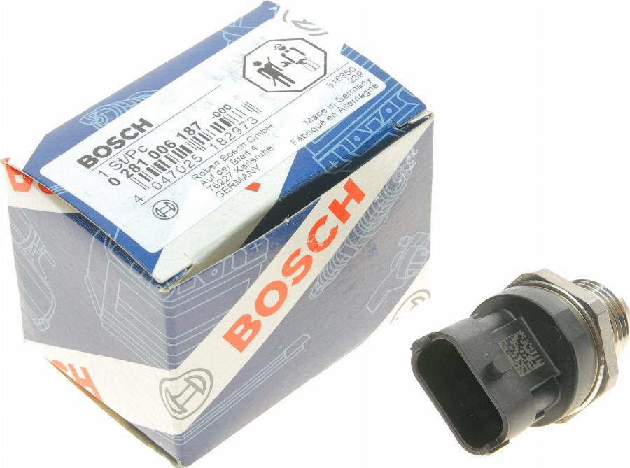 BOSCH 0 281 006 187 - Датчик, давление подачи топлива unicars.by