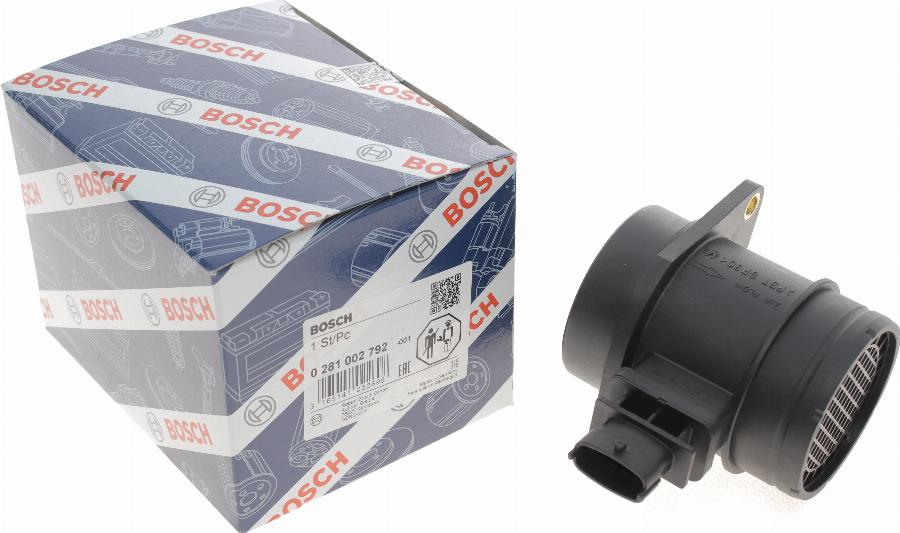 BOSCH 0 281 002 792 - Датчик потока, массы воздуха unicars.by