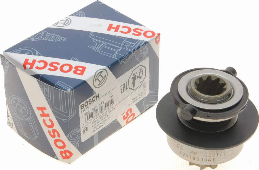 BOSCH 1 986 SE1 651 - Ведущая шестерня, бендикс, стартер unicars.by