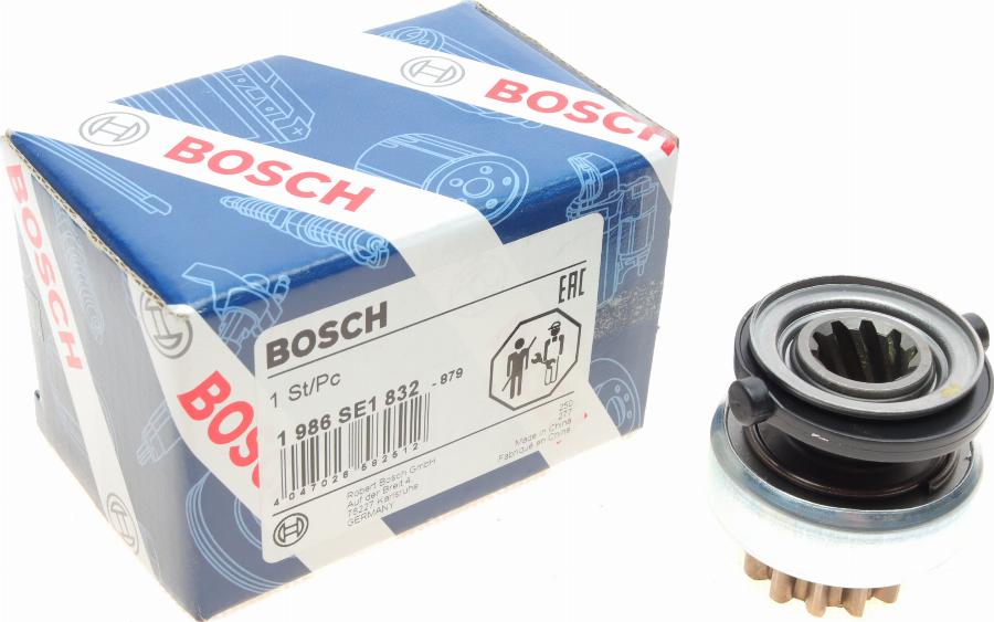 BOSCH 1 986 SE1 832 - Ведущая шестерня, бендикс, стартер unicars.by