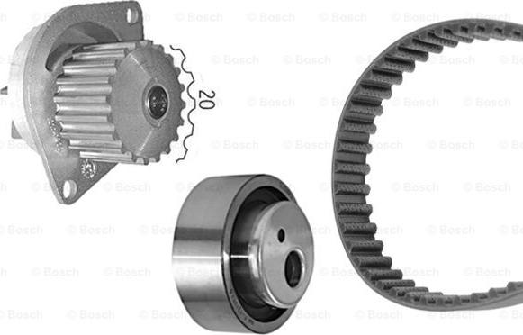 BOSCH 1 987 948 898 - Водяной насос + комплект зубчатого ремня ГРМ unicars.by