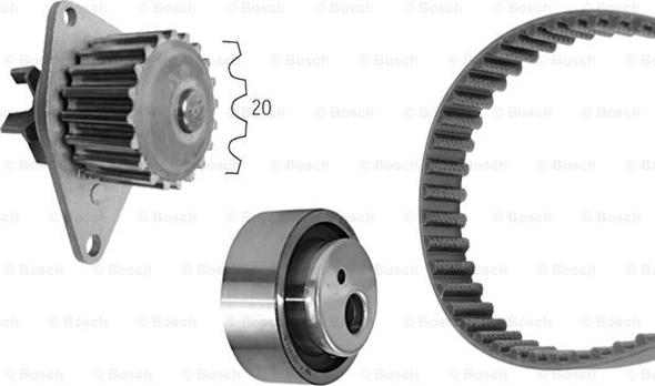 BOSCH 1 987 948 701 - Водяной насос + комплект зубчатого ремня ГРМ unicars.by