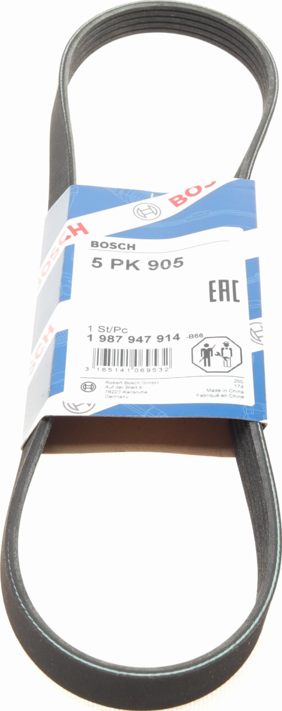 BOSCH 1 987 947 914 - Поликлиновой ремень unicars.by