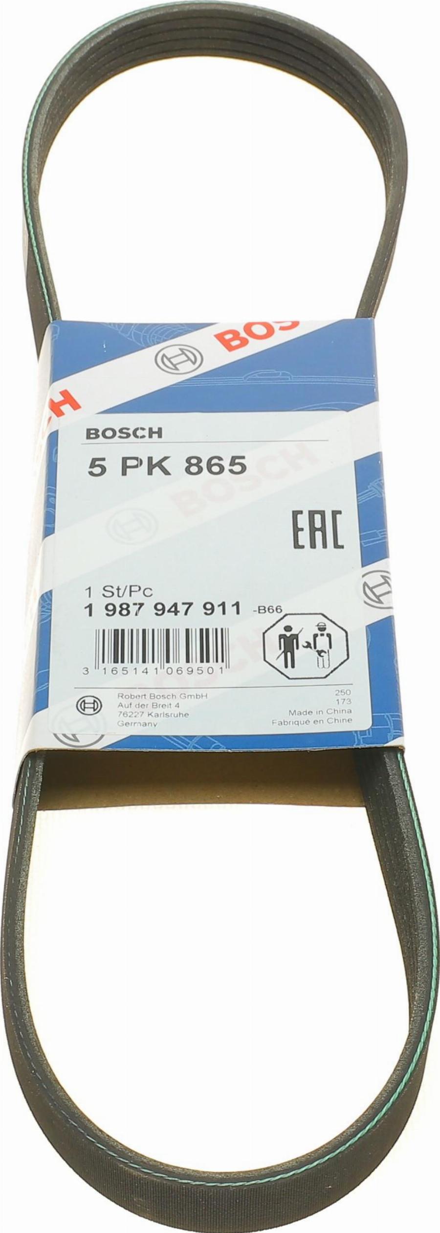 BOSCH 1 987 947 911 - Поликлиновой ремень unicars.by