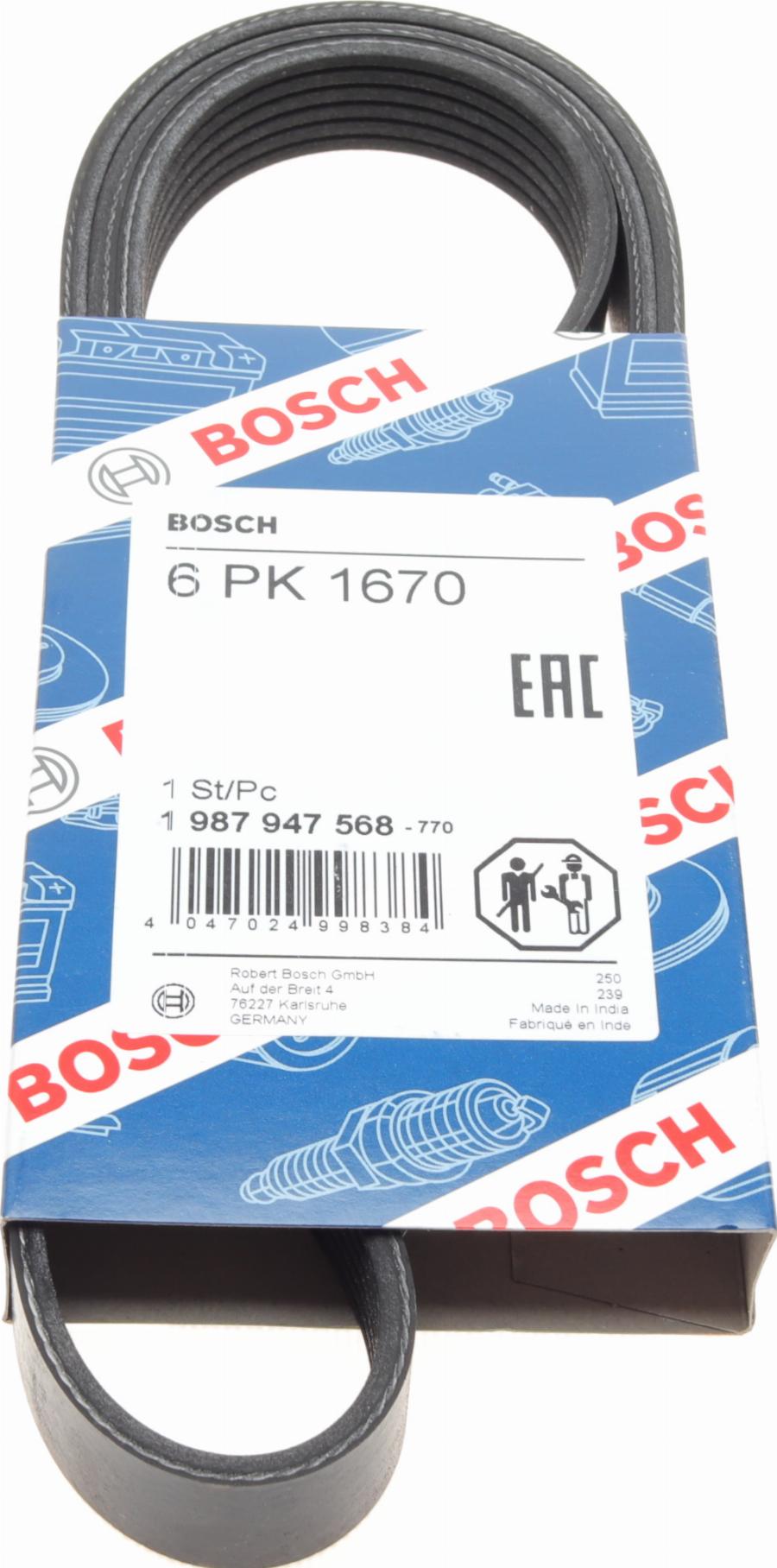 BOSCH 1 987 947 568 - Поликлиновой ремень unicars.by