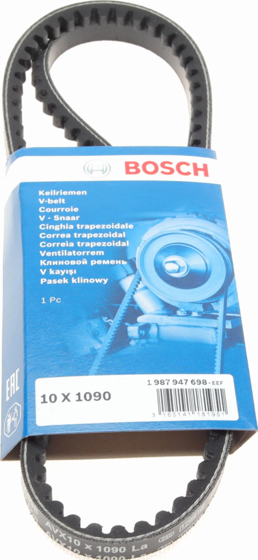 BOSCH 1 987 947 698 - Клиновой ремень, поперечные рёбра unicars.by