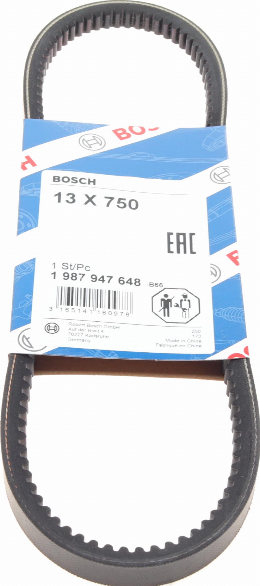 BOSCH 1 987 947 648 - Клиновой ремень, поперечные рёбра unicars.by