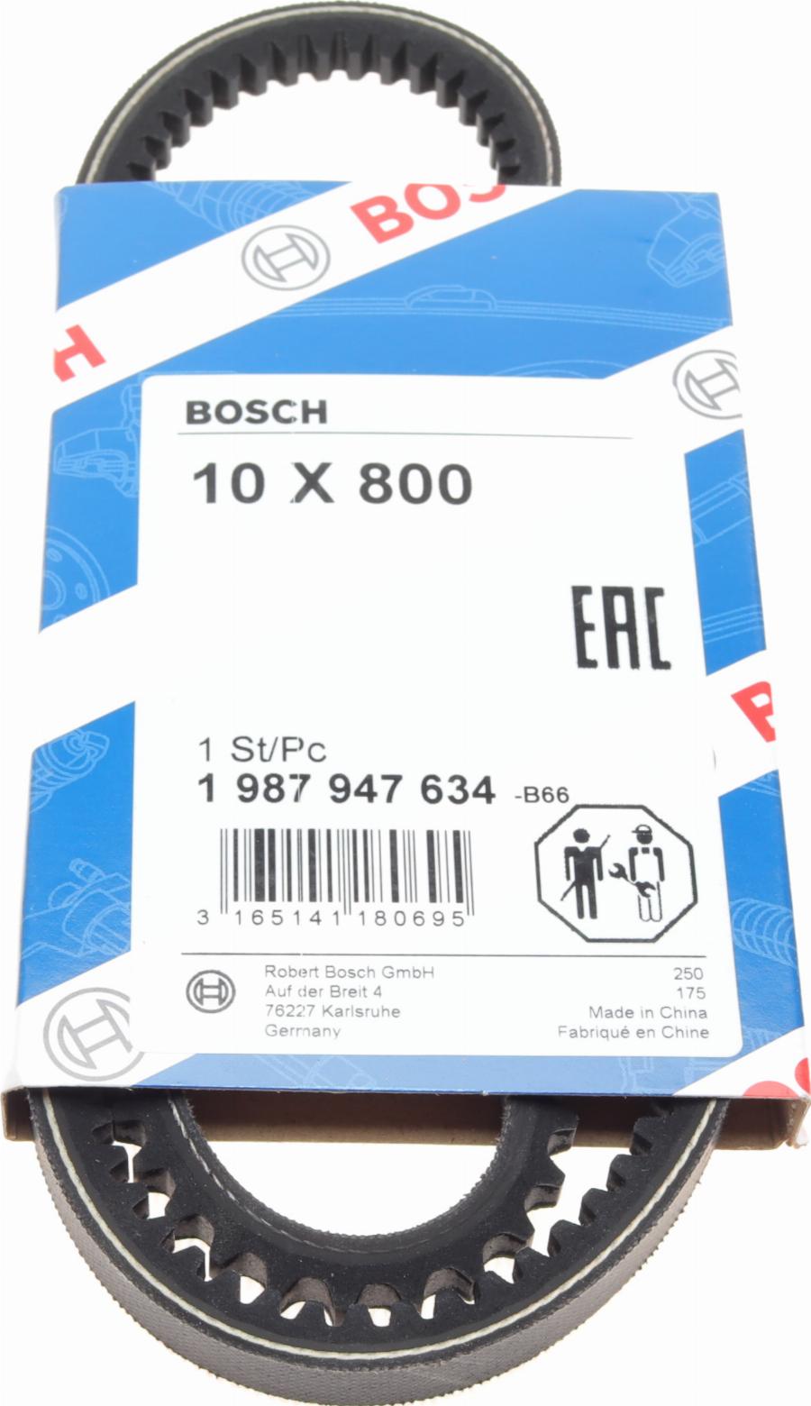 BOSCH 1 987 947 634 - Клиновой ремень, поперечные рёбра unicars.by