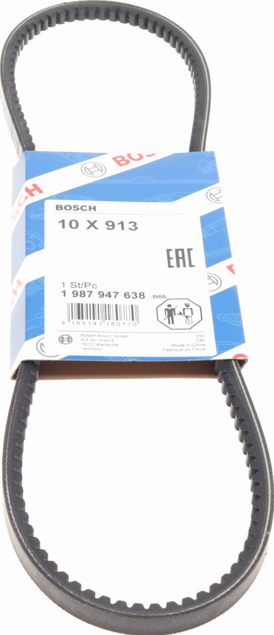 BOSCH 1 987 947 638 - Клиновой ремень, поперечные рёбра unicars.by