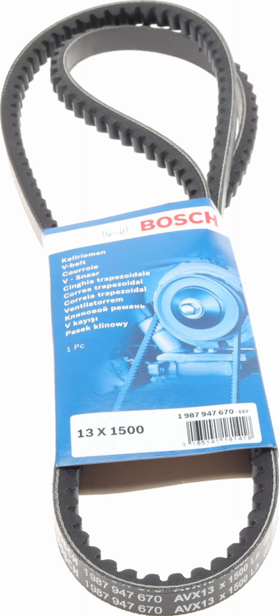 BOSCH 1 987 947 670 - Клиновой ремень, поперечные рёбра unicars.by