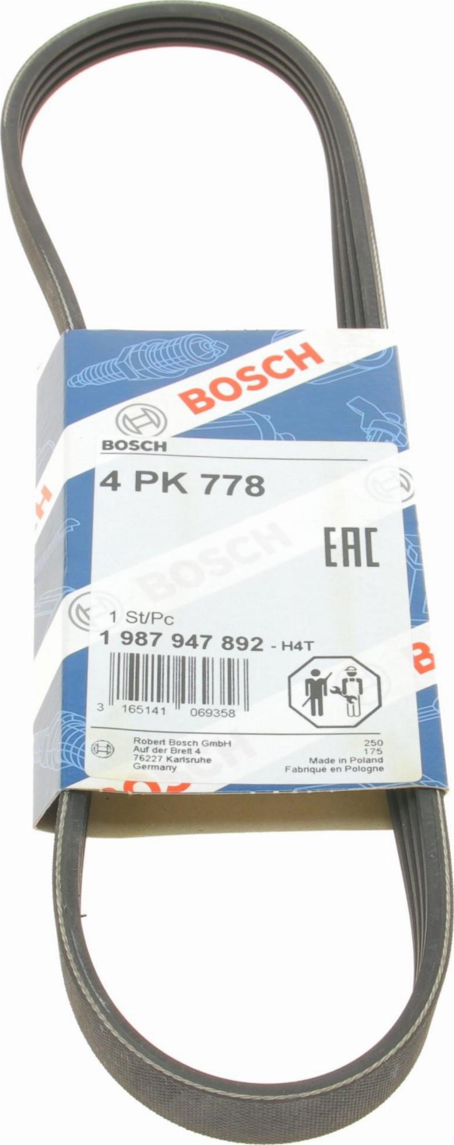 BOSCH 1 987 947 892 - Поликлиновой ремень unicars.by