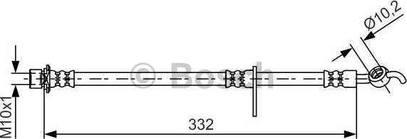 BOSCH 1 987 481 654 - Тормозной шланг unicars.by