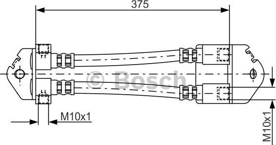 BOSCH 1 987 481 072 - Тормозной шланг unicars.by