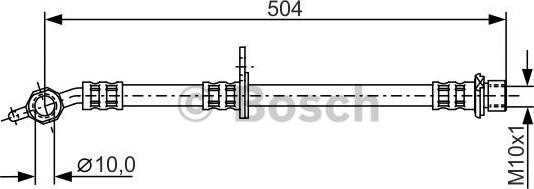 BOSCH 1 987 481 306 - Тормозной шланг unicars.by