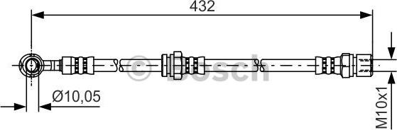 BOSCH 1 987 481 383 - Тормозной шланг unicars.by