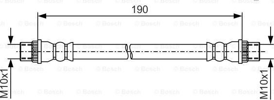 BOSCH 1 987 481 A13 - Тормозной шланг unicars.by