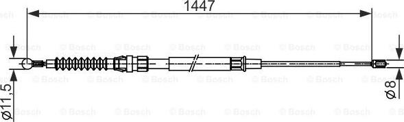 BOSCH 1 987 482 445 - Тросик, cтояночный тормоз unicars.by