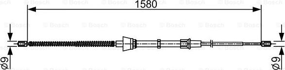 BOSCH 1 987 482 446 - Тросик, cтояночный тормоз unicars.by