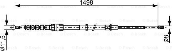 BOSCH 1 987 482 455 - Тросик, cтояночный тормоз unicars.by