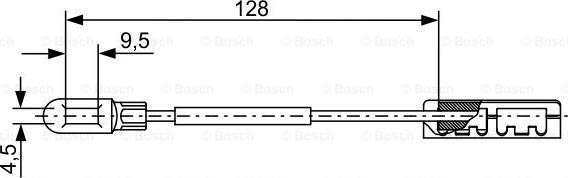 BOSCH 1 987 482 452 - Тросик, cтояночный тормоз unicars.by