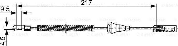 BOSCH 1 987 482 461 - Тросик, cтояночный тормоз unicars.by