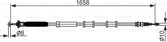 BOSCH 1 987 482 581 - Тросик, cтояночный тормоз unicars.by