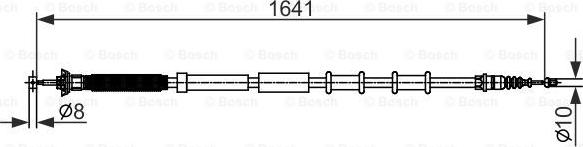 BOSCH 1 987 482 582 - Тросик, cтояночный тормоз unicars.by