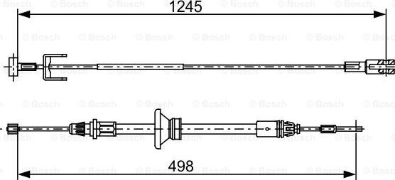 BOSCH 1 987 482 524 - Тросик, cтояночный тормоз unicars.by