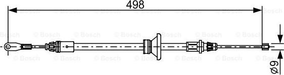 BOSCH 1 987 482 632 - Тросик, cтояночный тормоз unicars.by