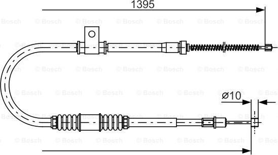 BOSCH 1 987 482 062 - Тросик, cтояночный тормоз unicars.by