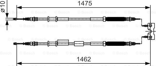 BOSCH 1 987 482 039 - Тросик, cтояночный тормоз unicars.by