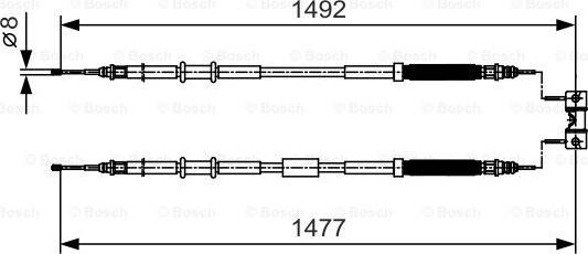 BOSCH 1 987 482 038 - Тросик, cтояночный тормоз unicars.by