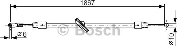 BOSCH 1 987 482 028 - Тросик, cтояночный тормоз unicars.by