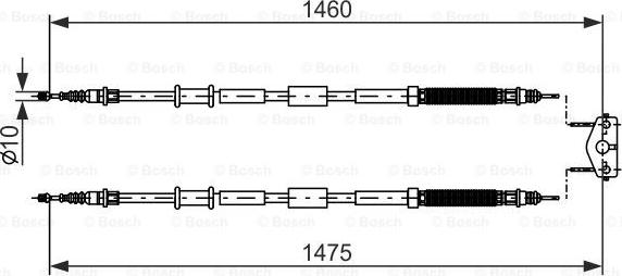 BOSCH 1 987 482 198 - Тросик, cтояночный тормоз unicars.by