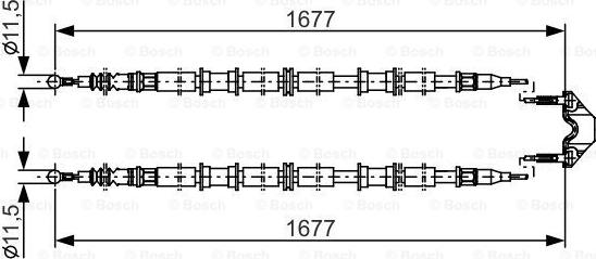 BOSCH 1 987 482 141 - Тросик, cтояночный тормоз unicars.by