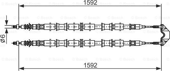 BOSCH 1 987 482 102 - Тросик, cтояночный тормоз unicars.by