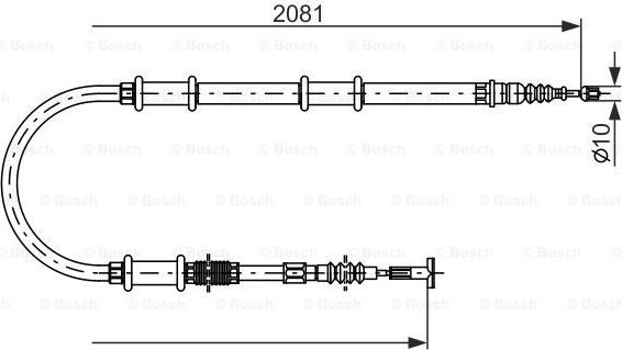 BOSCH 1 987 482 181 - Тросик, cтояночный тормоз unicars.by