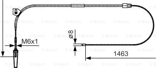 BOSCH 1 987 482 130 - Тросик, cтояночный тормоз unicars.by