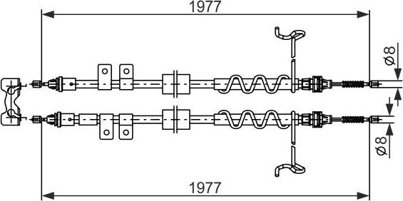 BOSCH 1 987 482 870 - Тросик, cтояночный тормоз unicars.by