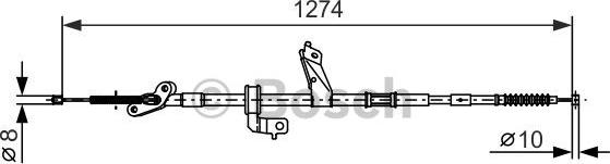 BOSCH 1 987 482 367 - Тросик, cтояночный тормоз unicars.by