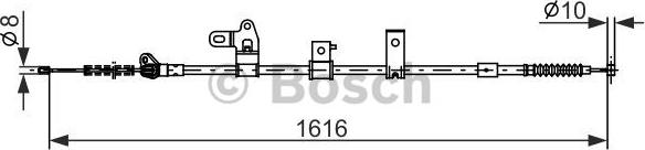 BOSCH 1 987 482 307 - Тросик, cтояночный тормоз unicars.by