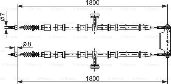 BOSCH 1 987 482 291 - Тросик, cтояночный тормоз unicars.by