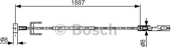 BOSCH 1 987 482 292 - Тросик, cтояночный тормоз unicars.by