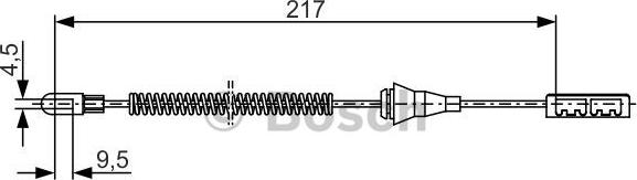 BOSCH 1 987 482 250 - Тросик, cтояночный тормоз unicars.by