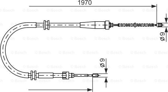 BOSCH 1 987 482 253 - Тросик, cтояночный тормоз unicars.by